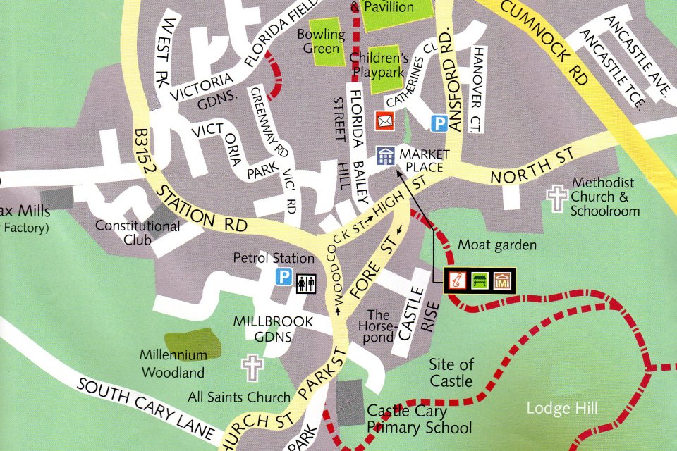 Local Map of Castle Cary